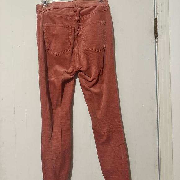 LOFT Orange Skinny Pants with Corduroy Texture - Picture 2 of 4
